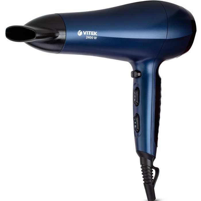 Фен Vitek VT-2530, 2400Вт, 3 режима, 2 скорости, 1 насадка, хол. возд., ионизация, 1.8м - фото 51424898 Фен Vitek VT-2530, 2400Вт, 3 режима, 2 скорости, 1 насадка, хол. возд., ионизация, 1.8м - фото 51424898