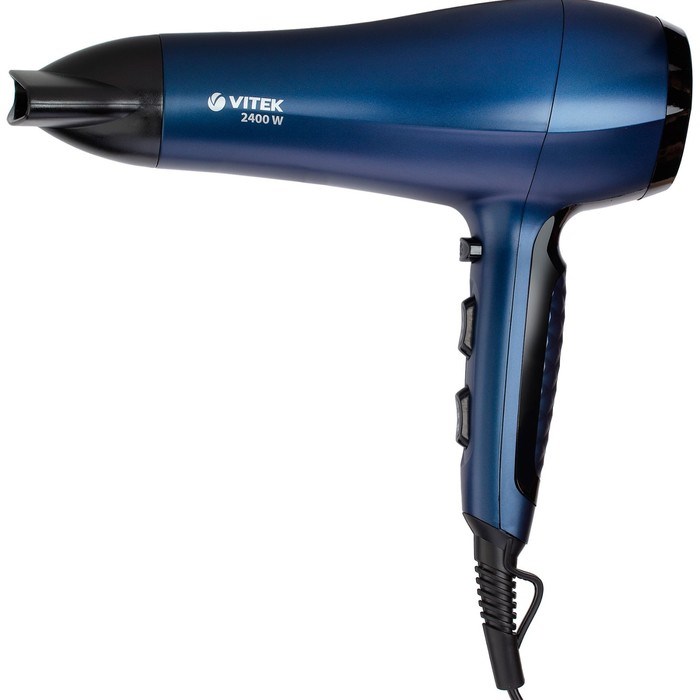 Фен Vitek VT-2530, 2400Вт, 3 режима, 2 скорости, 1 насадка, хол. возд., ионизация, 1.8м - фото 51424899 Фен Vitek VT-2530, 2400Вт, 3 режима, 2 скорости, 1 насадка, хол. возд., ионизация, 1.8м - фото 51424899