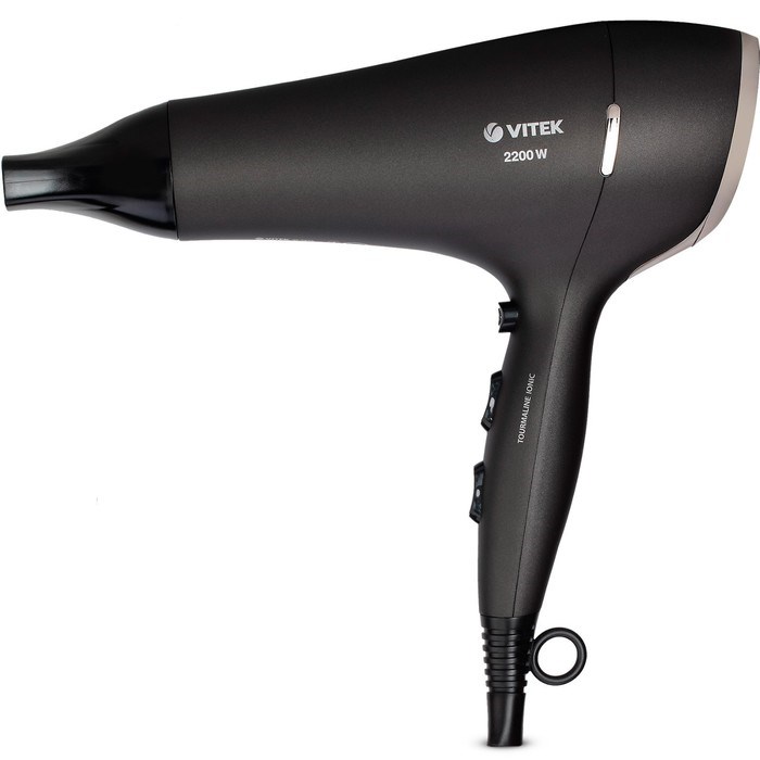 Фен Vitek VT-2533, 2200Вт, 3 режима, 2 скорости, 1 насадка, хол. возд., иониз., шнур 1.8м - фото 51424904 Фен Vitek VT-2533, 2200Вт, 3 режима, 2 скорости, 1 насадка, хол. возд., иониз., шнур 1.8м - фото 51424904
