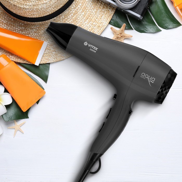 Фен Vitek VT-8229, 2200Вт, 3 режима, 2 скорости, 1 насадка, хол. возд., иониз., шнур 1.8м - фото 51424915 Фен Vitek VT-8229, 2200Вт, 3 режима, 2 скорости, 1 насадка, хол. возд., иониз., шнур 1.8м - фото 51424915