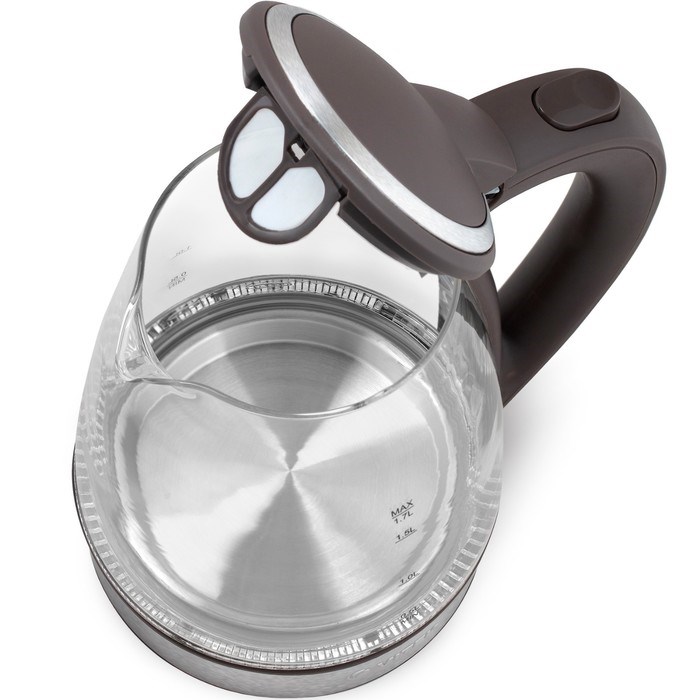 Чайник электрический Vitek VT-7015, стекло, 1.7 л, 2200 Вт, чёрно-серебристый - фото 51424989 Чайник электрический Vitek VT-7015, стекло, 1.7 л, 2200 Вт, чёрно-серебристый - фото 51424989