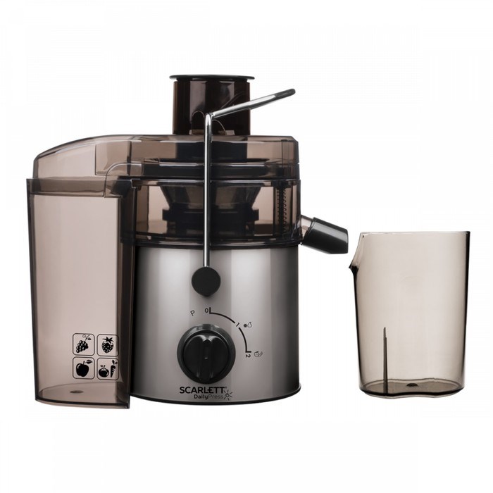 Соковыжималка Scarlett SC-JE50S18, центробежная, 800 Вт, 0.6/1 л, серебристо-чёрная - фото 51425164 Соковыжималка Scarlett SC-JE50S18, центробежная, 800 Вт, 0.6/1 л, серебристо-чёрная - фото 51425164