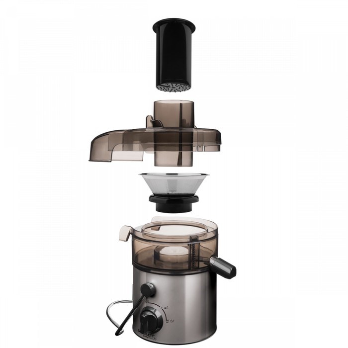 Соковыжималка Scarlett SC-JE50S18, центробежная, 800 Вт, 0.6/1 л, серебристо-чёрная - фото 51425166 Соковыжималка Scarlett SC-JE50S18, центробежная, 800 Вт, 0.6/1 л, серебристо-чёрная - фото 51425166