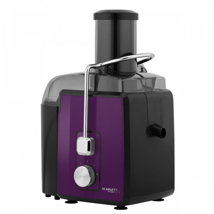 Соковыжималка Scarlett SC-JE50S47, центробежная, 1200 Вт, 0.6/1 л, чёрно-фиолетовая - фото 51425167 Соковыжималка Scarlett SC-JE50S47, центробежная, 1200 Вт, 0.6/1 л, чёрно-фиолетовая - фото 51425167