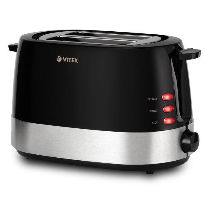 Тостер Vitek VT-1584, 850 Вт, 7 режимов, 2 тоста, чёрно-серебристый - фото 51425196 Тостер Vitek VT-1584, 850 Вт, 7 режимов, 2 тоста, чёрно-серебристый - фото 51425196