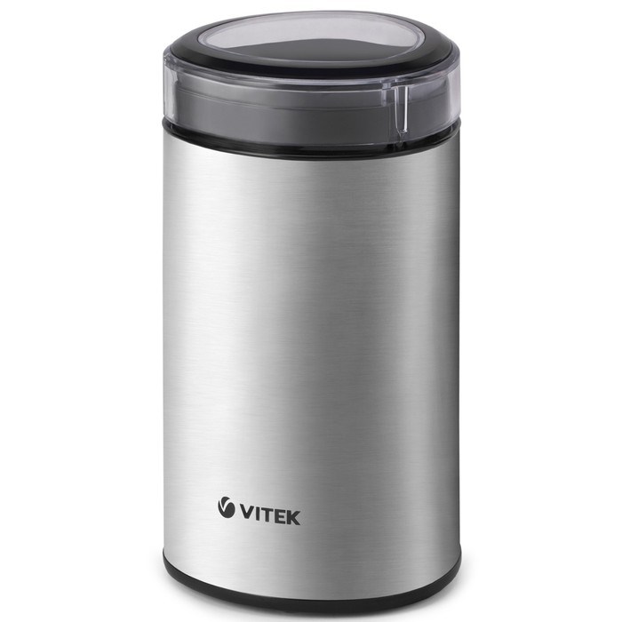 Кофемолка Vitek VT-1544, электрическая, ножевая, 200 Вт, 70 г, серебристая - фото 51425329 Кофемолка Vitek VT-1544, электрическая, ножевая, 200 Вт, 70 г, серебристая - фото 51425329