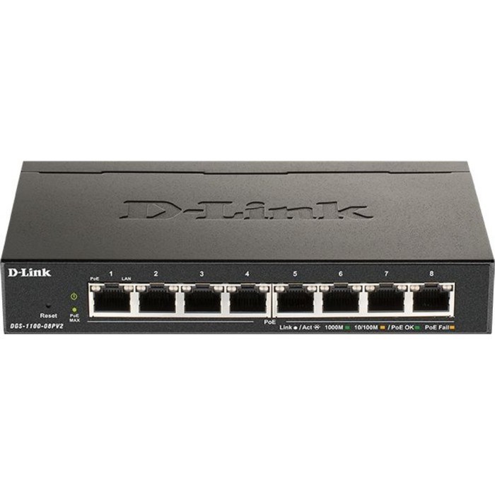 Коммутатор D-Link DGS-1100-08PLV2/A1A, настраиваемый, 8х10/100/1000BASE-T - фото 51425333 Коммутатор D-Link DGS-1100-08PLV2/A1A, настраиваемый, 8х10/100/1000BASE-T - фото 51425333