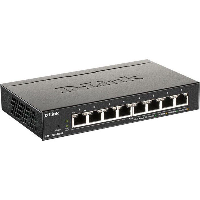 Коммутатор D-Link DGS-1100-08PLV2/A1A, настраиваемый, 8х10/100/1000BASE-T - фото 51425334 Коммутатор D-Link DGS-1100-08PLV2/A1A, настраиваемый, 8х10/100/1000BASE-T - фото 51425334