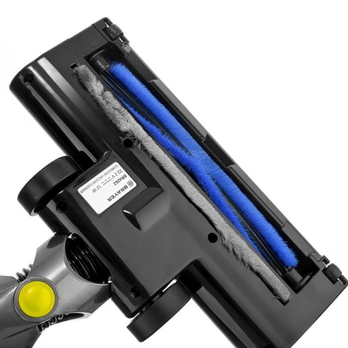 Пылесос BRAYER BR4262, вертикальный, беспроводной, 200 Вт, 1 л, турбощетка, серо-зелёный - фото 51425919 Пылесос BRAYER BR4262, вертикальный, беспроводной, 200 Вт, 1 л, турбощетка, серо-зелёный - фото 51425919