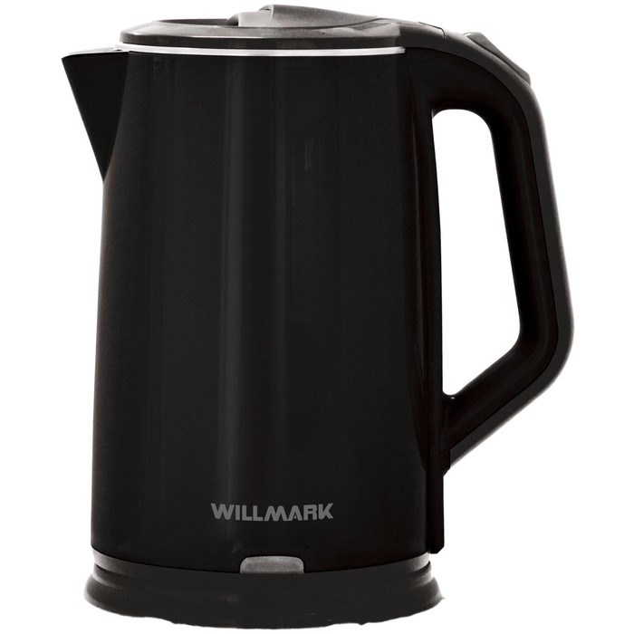 Чайник электрический WILLMARK WEK-2012PS, пластик, колба металл, 2 л, 2000 Вт, черный - фото 51426079 Чайник электрический WILLMARK WEK-2012PS, пластик, колба металл, 2 л, 2000 Вт, черный - фото 51426079