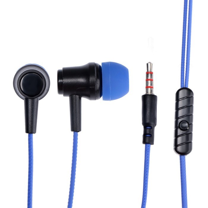 Наушники Krutoff HF-X61, вакуумные, микрофон, 106 дБ, 16 Ом, 3.5 мм, 1 м, синие - фото 51426156 Наушники Krutoff HF-X61, вакуумные, микрофон, 106 дБ, 16 Ом, 3.5 мм, 1 м, синие - фото 51426156