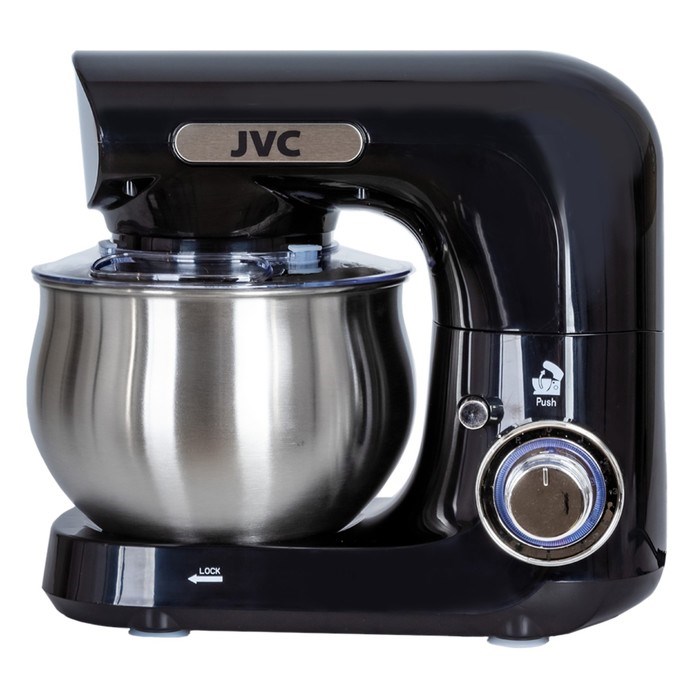 Миксер jvc JK-MX401, планетарный, 1300 Вт, 4 л, 6 скоростей, 3 насадки, чёрный - фото 51426270 Миксер jvc JK-MX401, планетарный, 1300 Вт, 4 л, 6 скоростей, 3 насадки, чёрный - фото 51426270