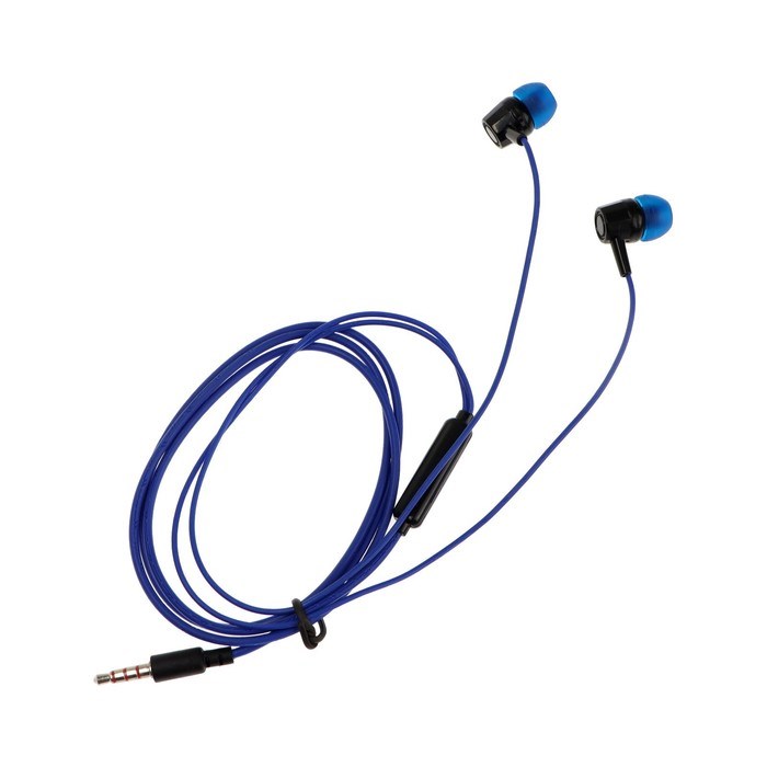 Наушники Krutoff HF-J69, вакуумные, микрофон, 106 дБ, 16 Ом, 3.5 мм, 1 м, коробка, синие - фото 51426320 Наушники Krutoff HF-J69, вакуумные, микрофон, 106 дБ, 16 Ом, 3.5 мм, 1 м, коробка, синие - фото 51426320