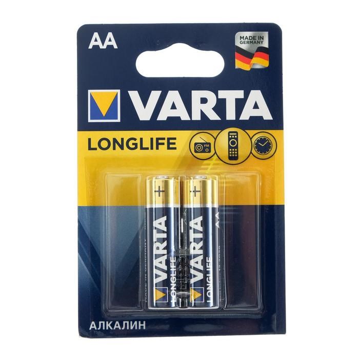 Батарейка алкалиновая Varta LongLife, AA, LR6-2BL, 1.5В, блистер, 2 шт. - фото 51426522 Батарейка алкалиновая Varta LongLife, AA, LR6-2BL, 1.5В, блистер, 2 шт. - фото 51426522