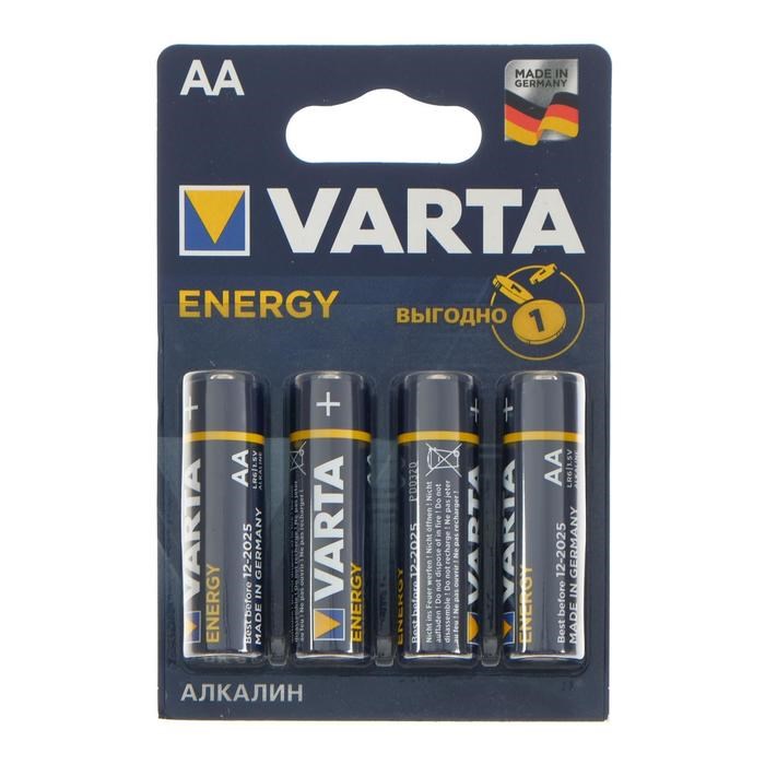 Батарейка алкалиновая Varta Energy, AA, LR6-4BL, 1.5В, блистер, 4 шт. - фото 51426526 Батарейка алкалиновая Varta Energy, AA, LR6-4BL, 1.5В, блистер, 4 шт. - фото 51426526