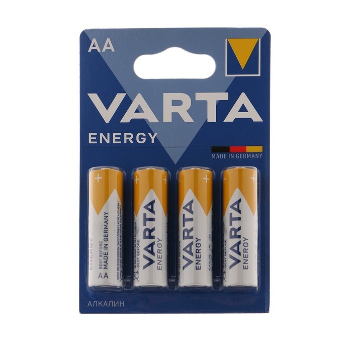 Батарейка алкалиновая Varta Energy, AA, LR6-4BL, 1.5В, блистер, 4 шт. - фото 51426528 Батарейка алкалиновая Varta Energy, AA, LR6-4BL, 1.5В, блистер, 4 шт. - фото 51426528
