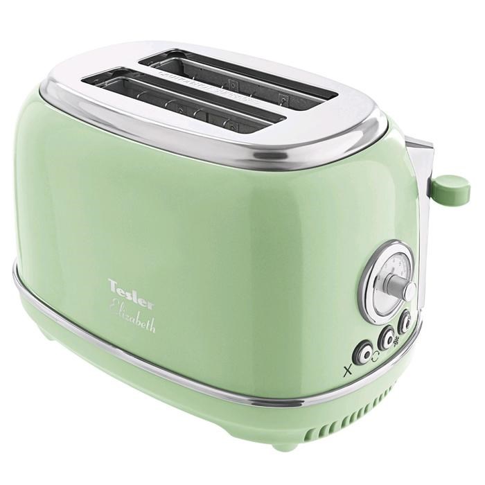 Тостер Tesler TT-245 GREEN, 815 Вт, 2 тоста, 6 режимов прожарки, разморозка, зелёный - фото 51426530 Тостер Tesler TT-245 GREEN, 815 Вт, 2 тоста, 6 режимов прожарки, разморозка, зелёный - фото 51426530