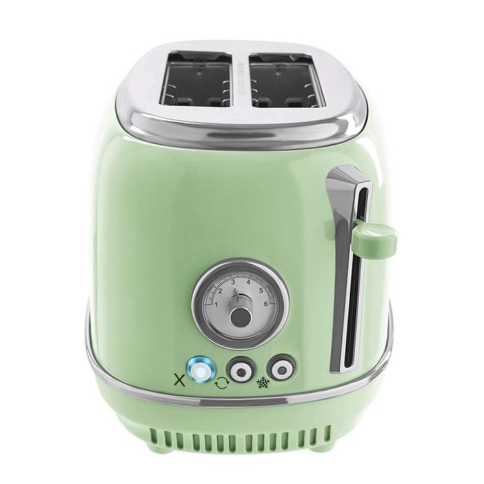 Тостер Tesler TT-245 GREEN, 815 Вт, 2 тоста, 6 режимов прожарки, разморозка, зелёный - фото 51426531 Тостер Tesler TT-245 GREEN, 815 Вт, 2 тоста, 6 режимов прожарки, разморозка, зелёный - фото 51426531