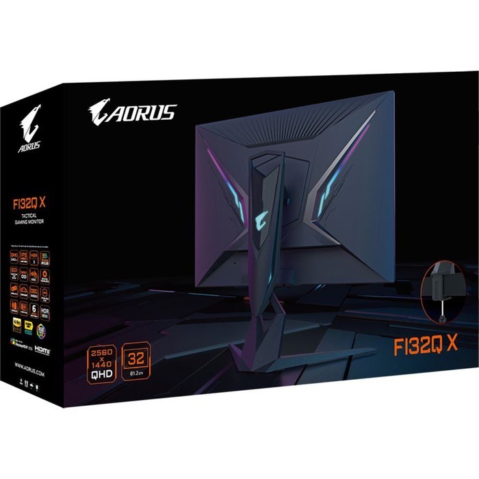 Монитор Gigabyte 32" Aorus FI32Q-X черный IPS LED 16:9 HDMI HAS Piv 400cd 178гр/178гр 2560x1 10046 - фото 51427283 Монитор Gigabyte 32" Aorus FI32Q-X черный IPS LED 16:9 HDMI HAS Piv 400cd 178гр/178гр 2560x1 10046 - фото 51427283