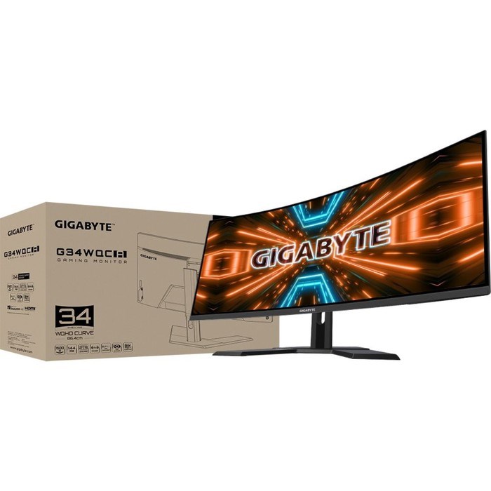 Монитор Gigabyte 34" G34WQC A черный VA LED 1ms 21:9 HDMI M/M матовая HAS 350cd 178гр/178гр 100463 - фото 51427298 Монитор Gigabyte 34" G34WQC A черный VA LED 1ms 21:9 HDMI M/M матовая HAS 350cd 178гр/178гр 100463 - фото 51427298