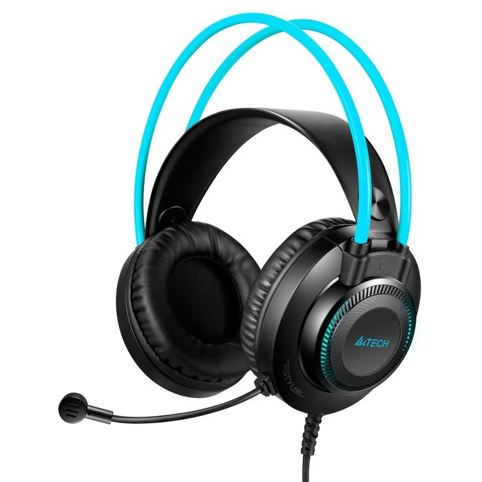 Наушники с микрофоном A4Tech Fstyler FH200i серый/синий 1.8м накладные оголовье (FH200I BLUE 10046 - фото 51428205 Наушники с микрофоном A4Tech Fstyler FH200i серый/синий 1.8м накладные оголовье (FH200I BLUE 10046 - фото 51428205