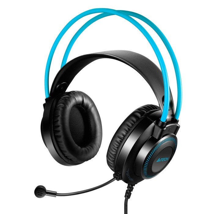 Наушники с микрофоном A4Tech Fstyler FH200i серый/синий 1.8м накладные оголовье (FH200I BLUE 10046 - фото 51428211 Наушники с микрофоном A4Tech Fstyler FH200i серый/синий 1.8м накладные оголовье (FH200I BLUE 10046 - фото 51428211