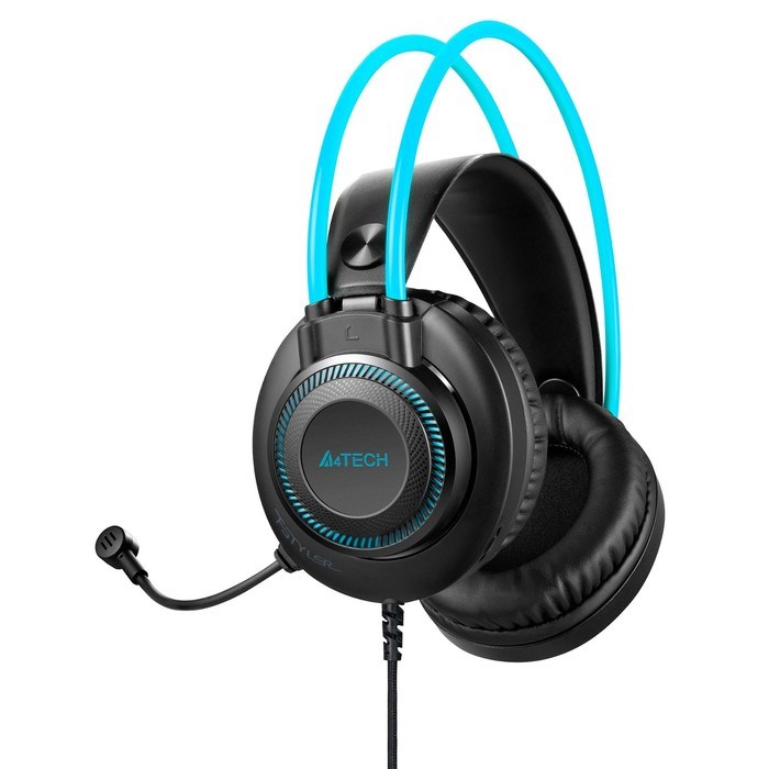 Наушники с микрофоном A4Tech Fstyler FH200i серый/синий 1.8м накладные оголовье (FH200I BLUE 10046 - фото 51428212 Наушники с микрофоном A4Tech Fstyler FH200i серый/синий 1.8м накладные оголовье (FH200I BLUE 10046 - фото 51428212