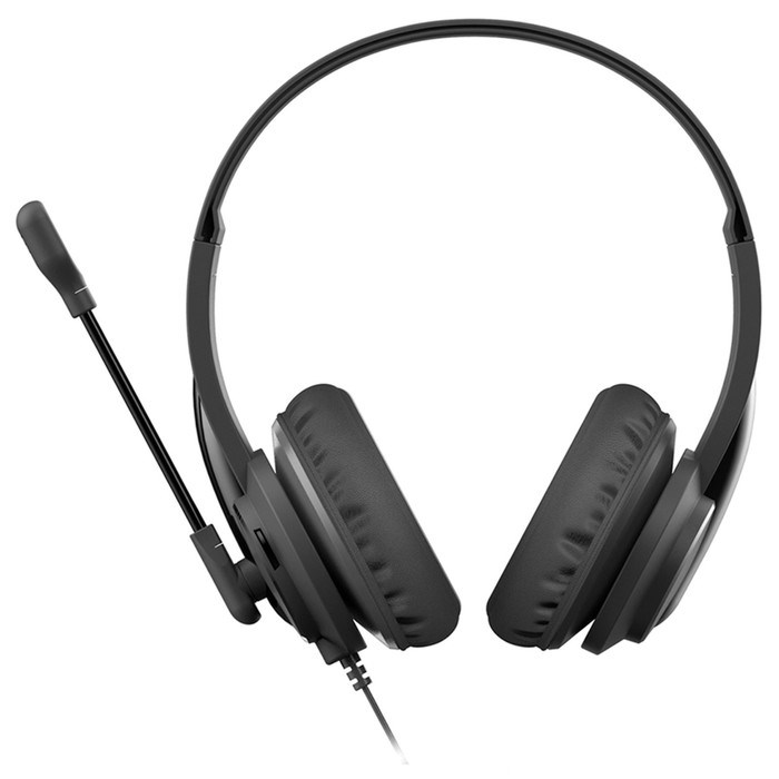 Наушники с микрофоном A4Tech HS-10 черный 2м накладные оголовье (HS-10/3.5MM PLUG/BLACK) - фото 51428249 Наушники с микрофоном A4Tech HS-10 черный 2м накладные оголовье (HS-10/3.5MM PLUG/BLACK) - фото 51428249