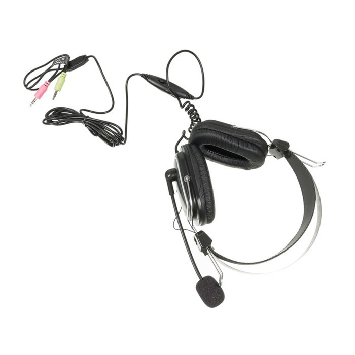 Наушники с микрофоном A4Tech HS-50 черный 2.5м мониторные оголовье - фото 51428278 Наушники с микрофоном A4Tech HS-50 черный 2.5м мониторные оголовье - фото 51428278