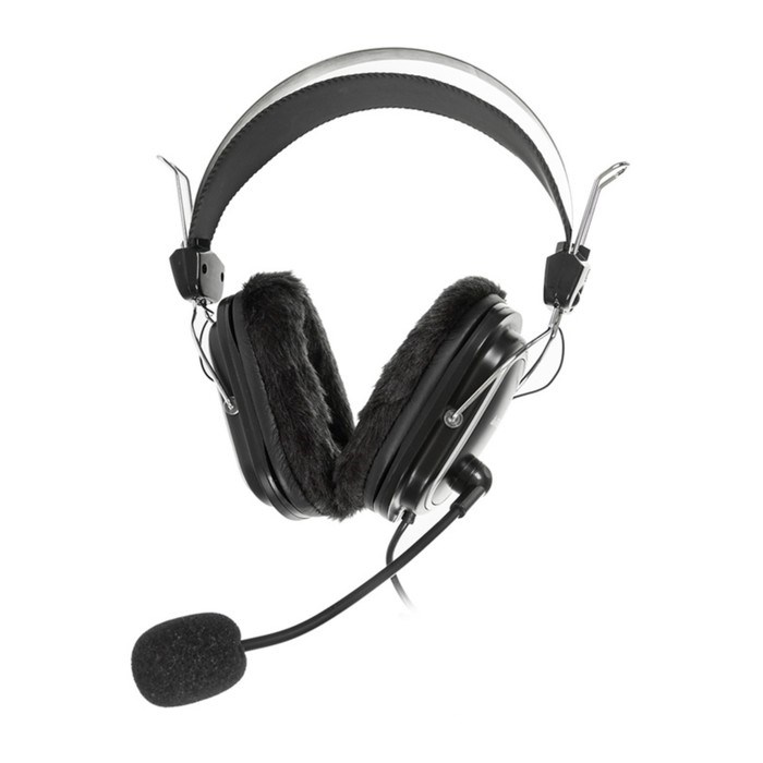 Наушники с микрофоном A4Tech HS-60 черный 2.5м мониторные оголовье - фото 51428286 Наушники с микрофоном A4Tech HS-60 черный 2.5м мониторные оголовье - фото 51428286