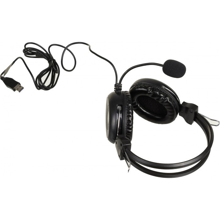 Наушники с микрофоном A4Tech HU-30 черный 2м накладные USB оголовье - фото 51428320 Наушники с микрофоном A4Tech HU-30 черный 2м накладные USB оголовье - фото 51428320