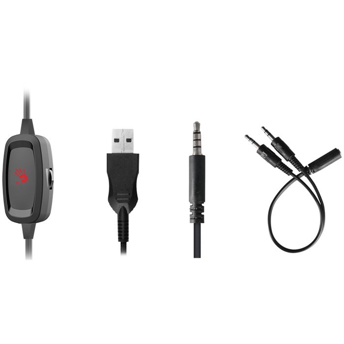 Наушники с микрофоном A4Tech Bloody G330p черный 2м мониторные оголовье (G330P) - фото 51428466 Наушники с микрофоном A4Tech Bloody G330p черный 2м мониторные оголовье (G330P) - фото 51428466