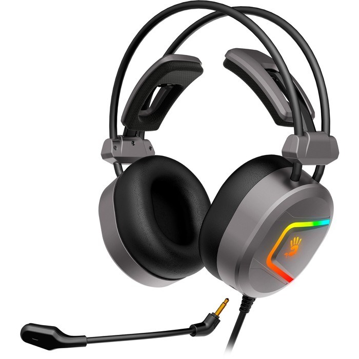 Наушники с микрофоном A4Tech Bloody MC750 серый 2.3м мониторные USB оголовье (MC750 GREY) - фото 51428542 Наушники с микрофоном A4Tech Bloody MC750 серый 2.3м мониторные USB оголовье (MC750 GREY) - фото 51428542