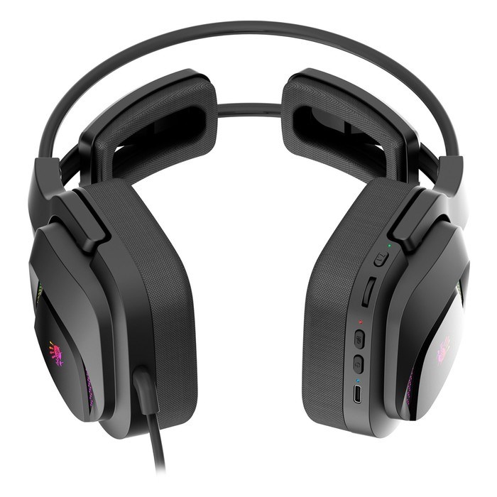 Наушники с микрофоном A4Tech Bloody MR575 черный 1.5м мониторные BT/Radio оголовье (MR575)   1004664 - фото 51428567