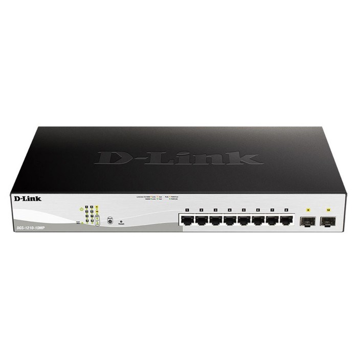 Коммутатор D-Link DGS-1210-10MP/F1A 8G 2SFP 8PoE 130W настраиваемый - фото 51428984 Коммутатор D-Link DGS-1210-10MP/F1A 8G 2SFP 8PoE 130W настраиваемый - фото 51428984