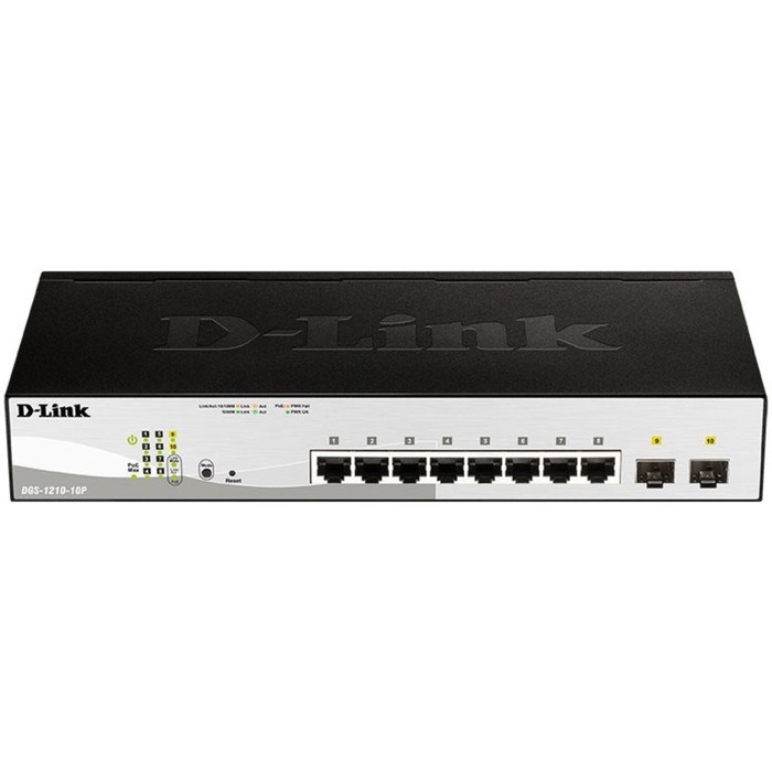 Коммутатор D-Link DGS-1210-10P/FL1A 8G 2SFP 8PoE+ 65W управляемый - фото 51428988 Коммутатор D-Link DGS-1210-10P/FL1A 8G 2SFP 8PoE+ 65W управляемый - фото 51428988
