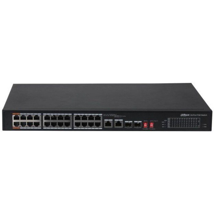 Коммутатор Dahua DH-PFS3226-24ET-240 24x100Mb 2G 2SFP 22PoE+ 240W неуправляемый - фото 51429047 Коммутатор Dahua DH-PFS3226-24ET-240 24x100Mb 2G 2SFP 22PoE+ 240W неуправляемый - фото 51429047