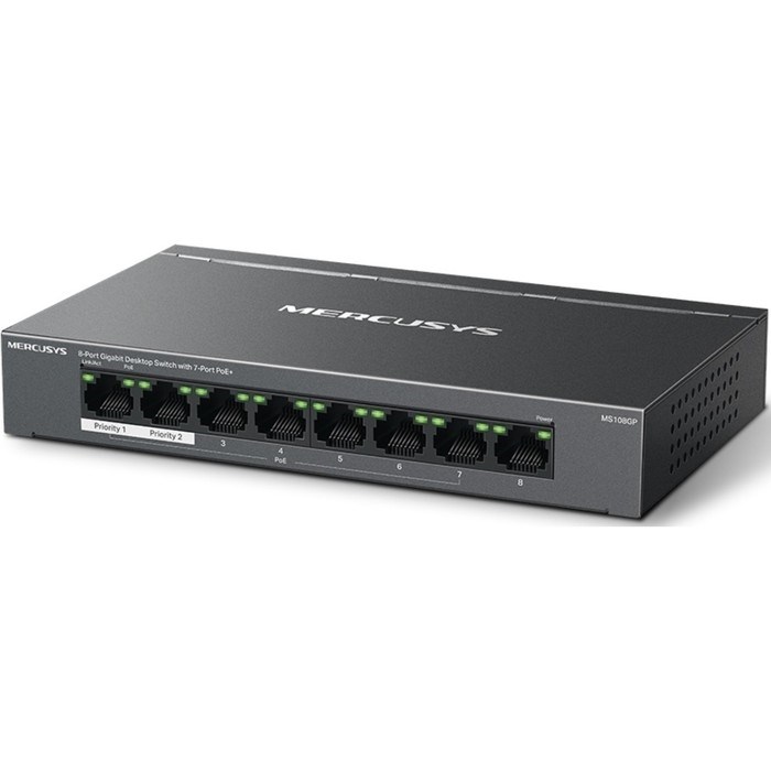 Коммутатор Mercusys MS108GP 8G 7PoE+ 65W неуправляемый - фото 51429099 Коммутатор Mercusys MS108GP 8G 7PoE+ 65W неуправляемый - фото 51429099