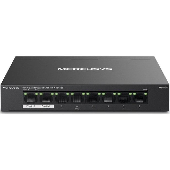 Коммутатор Mercusys MS108GP 8G 7PoE+ 65W неуправляемый - фото 51429100 Коммутатор Mercusys MS108GP 8G 7PoE+ 65W неуправляемый - фото 51429100