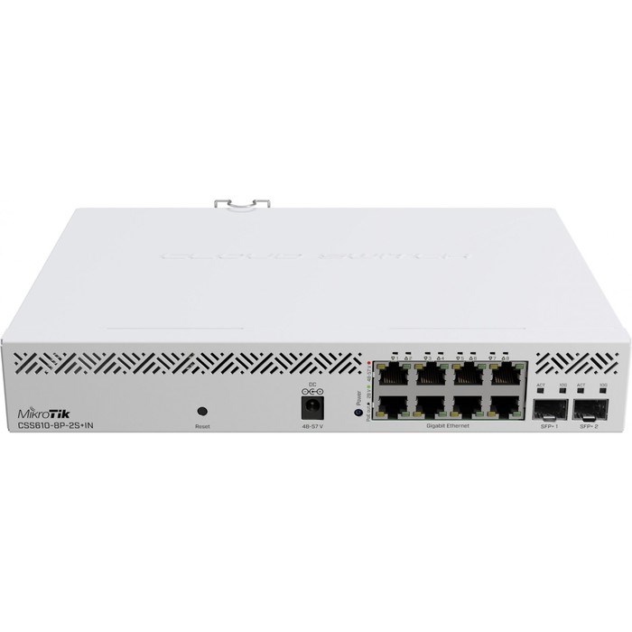 Коммутатор MikroTik CSS610-8P-2S+IN 8G 2SFP+ 8PoE 8PPoE 140W управляемый - фото 51429129 Коммутатор MikroTik CSS610-8P-2S+IN 8G 2SFP+ 8PoE 8PPoE 140W управляемый - фото 51429129