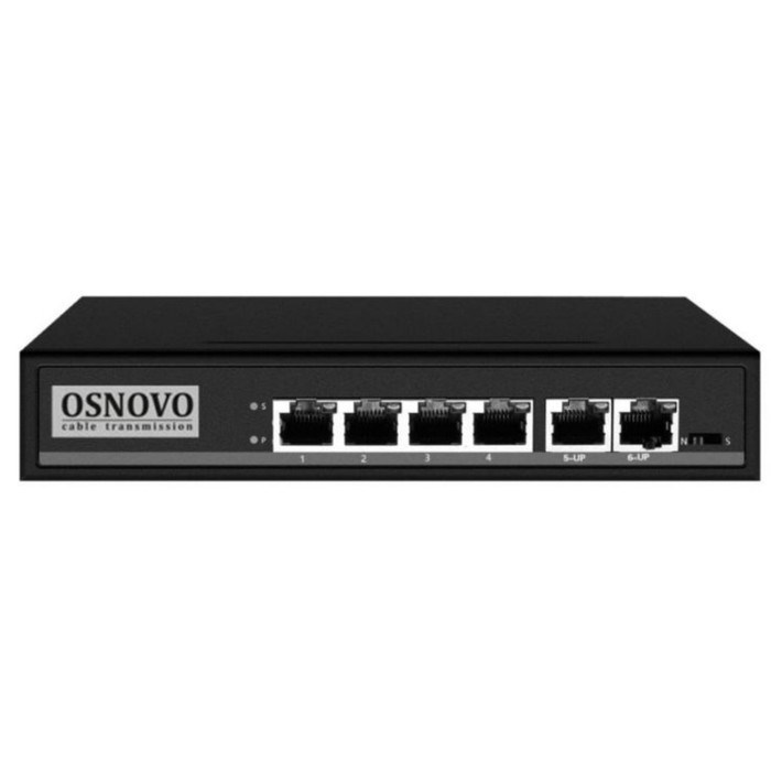 Коммутатор Osnovo SW-20600/A(80W) 6x100Mb 4PoE+ 80W неуправляемый - фото 51429138 Коммутатор Osnovo SW-20600/A(80W) 6x100Mb 4PoE+ 80W неуправляемый - фото 51429138