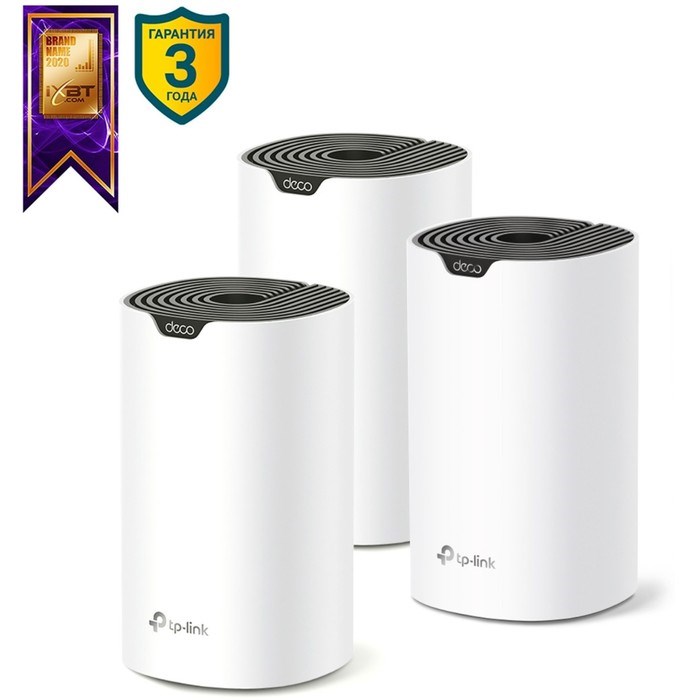 Бесшовный Mesh роутер TP-Link Deco S7(3-pack) AC1900 10/100/1000BASE-TX белый (упак.:3шт) - фото 51429522 Бесшовный Mesh роутер TP-Link Deco S7(3-pack) AC1900 10/100/1000BASE-TX белый (упак.:3шт) - фото 51429522