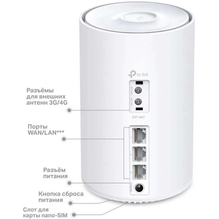 Бесшовный Mesh роутер TP-Link Deco X50-4G(1-pack) AX3000 1000BASE-T белый - фото 51429532 Бесшовный Mesh роутер TP-Link Deco X50-4G(1-pack) AX3000 1000BASE-T белый - фото 51429532