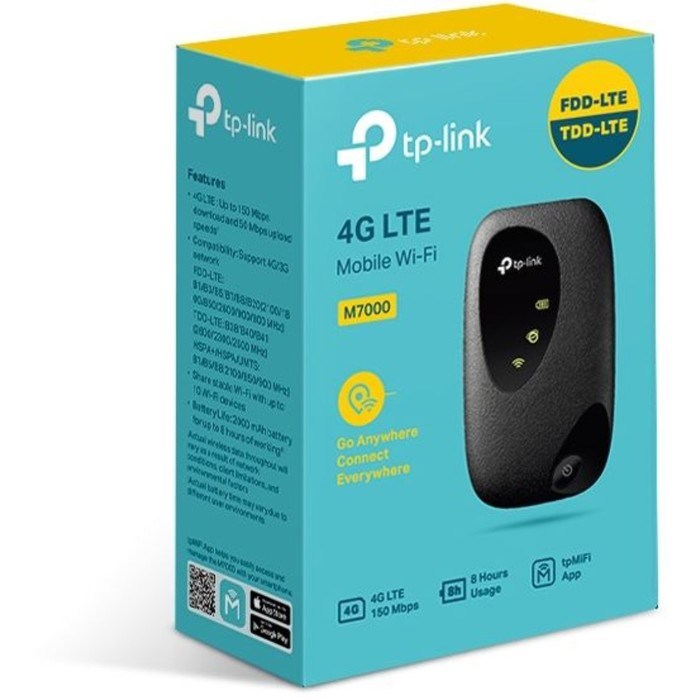 Модем 2G/3G/4G TP-Link M7000 micro USB Wi-Fi +Router внешний черный - фото 51429547 Модем 2G/3G/4G TP-Link M7000 micro USB Wi-Fi +Router внешний черный - фото 51429547