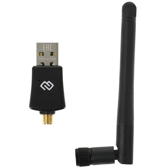 Сетевой адаптер WiFi Digma DWA-N300E N300 USB 2.0 (ант.внеш.съем) 1ант. (упак.:1шт) - фото 51429707 Сетевой адаптер WiFi Digma DWA-N300E N300 USB 2.0 (ант.внеш.съем) 1ант. (упак.:1шт) - фото 51429707