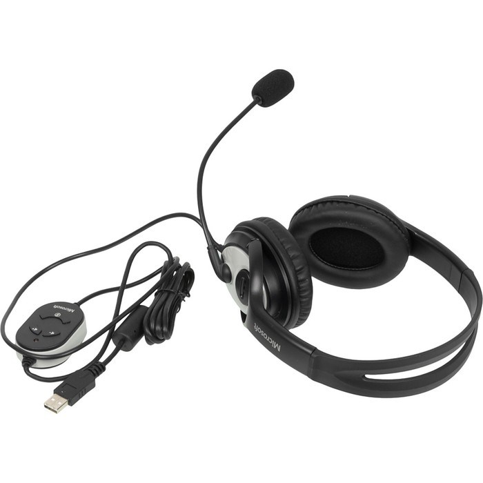Наушники с микрофоном Microsoft LX-3000 Wired USB Black (аналог JUG-00015) черный/серебристы 10046 - фото 51430040 Наушники с микрофоном Microsoft LX-3000 Wired USB Black (аналог JUG-00015) черный/серебристы 10046 - фото 51430040