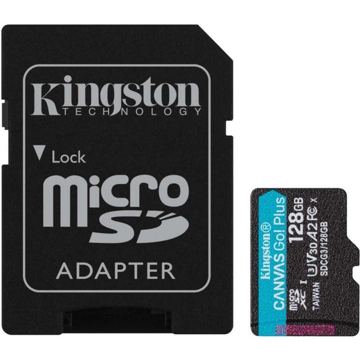 Флеш карта microSDXC 128GB Class10 Kingston SDCG3/128GB Canvas Go! Plus + adapter - фото 51430050 Флеш карта microSDXC 128GB Class10 Kingston SDCG3/128GB Canvas Go! Plus + adapter - фото 51430050