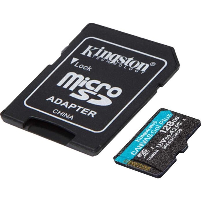 Флеш карта microSDXC 128GB Class10 Kingston SDCG3/128GB Canvas Go! Plus + adapter - фото 51430051 Флеш карта microSDXC 128GB Class10 Kingston SDCG3/128GB Canvas Go! Plus + adapter - фото 51430051