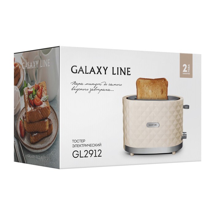 Тостер Galaxy GL 2912, 1200 Вт, 7 режимов прожарки, 2 тоста, бежевый - фото 51430293 Тостер Galaxy GL 2912, 1200 Вт, 7 режимов прожарки, 2 тоста, бежевый - фото 51430293