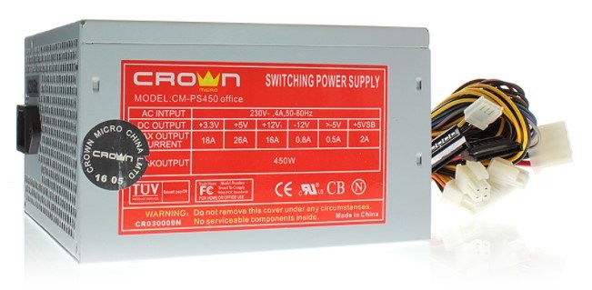 Блок питания CROWN MICRO CM-PS450 office CM000001653 450W ATX - фото 51438417 Блок питания CROWN MICRO CM-PS450 office CM000001653 450W ATX - фото 51438417